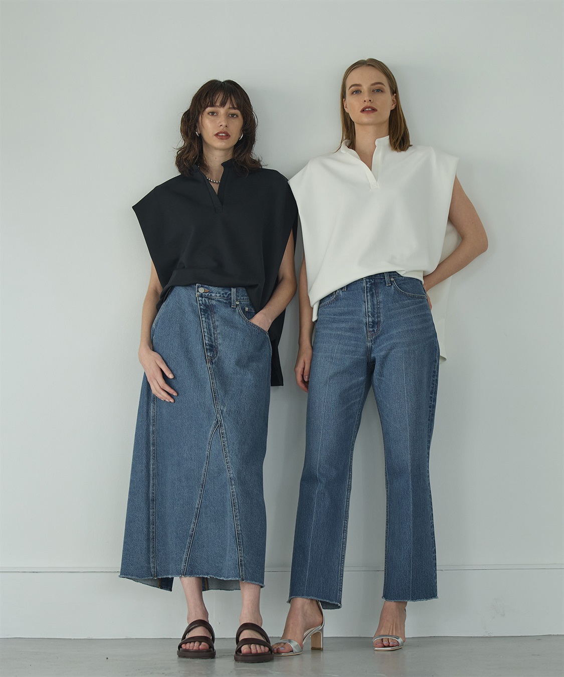 カスタムメイド Sacai カットオフ デニムスカート Capileira Es