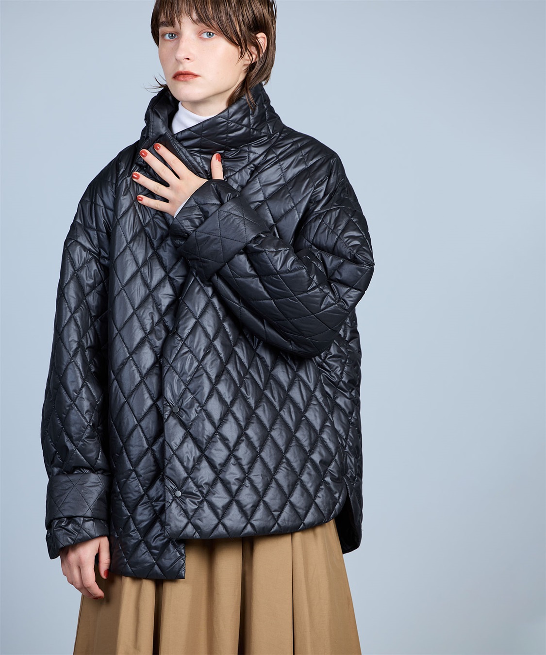 キルティング中綿ミディ丈コート N.O.R.C｜クロスプラス公式通販サイト