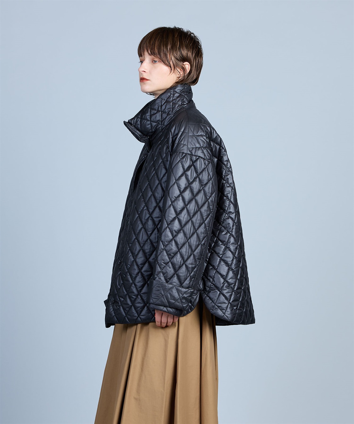 キルティング中綿ミディ丈コート N.O.R.C｜クロスプラス公式通販サイト