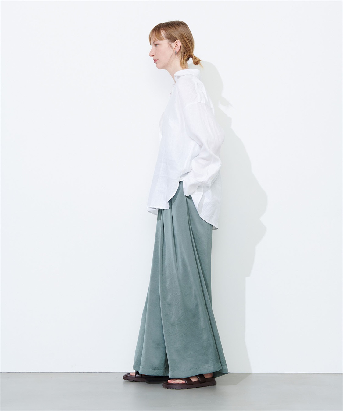 サテンワイドパンツ N.O.R.C|クロスプラス公式通販サイト