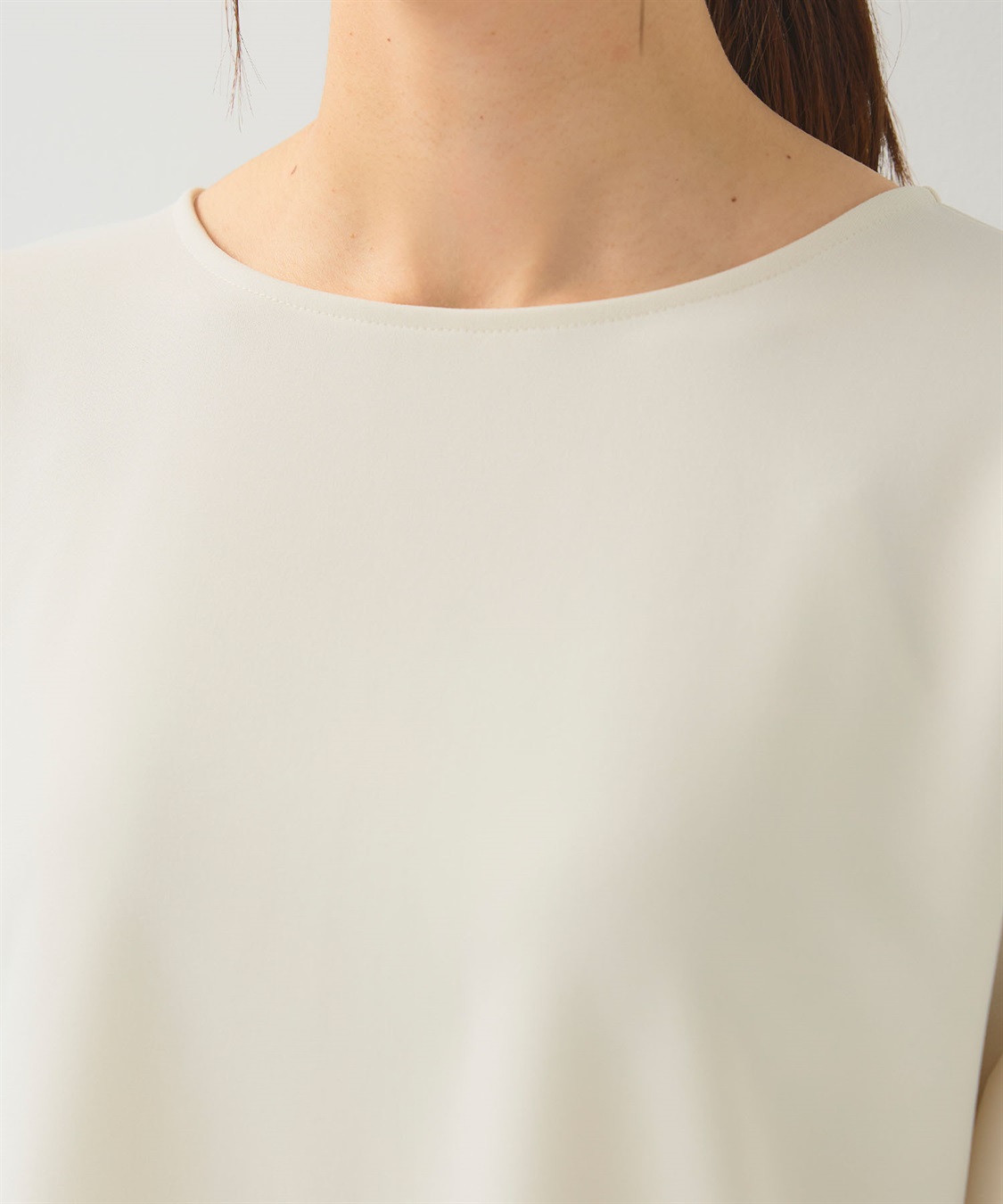 CROSS FUNCTION 《UV/シワになりにくい》サマ美え ジョーゼットバルーンスリーブトップス_sub_10