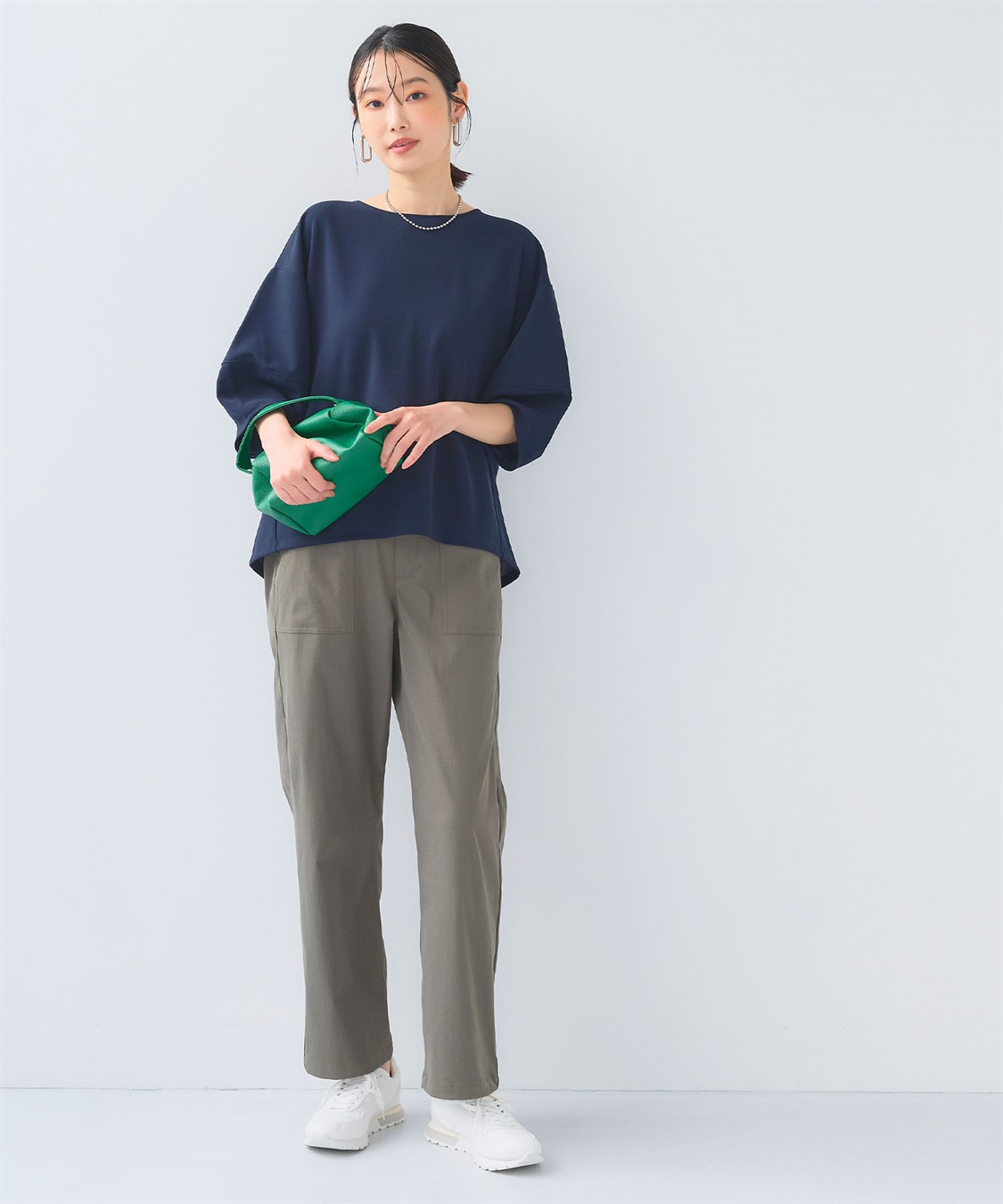 CROSS FUNCTION 《UV/シワになりにくい》サマ美え ジョーゼットバルーンスリーブトップス_sub_18