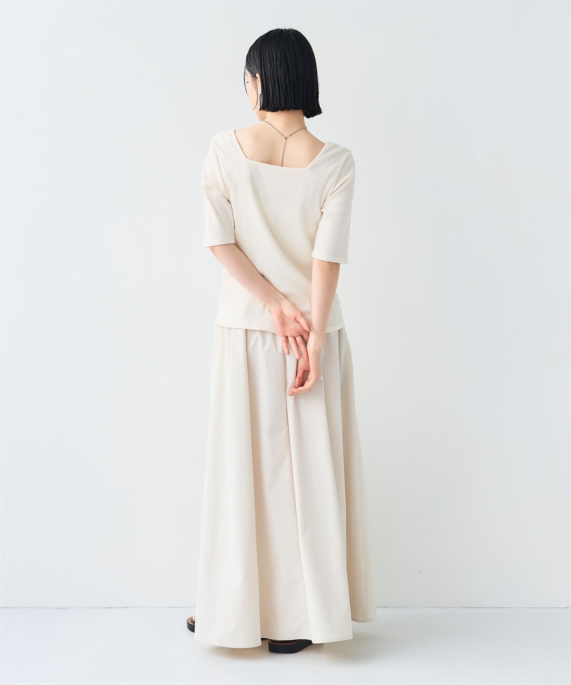 CROSS FUNCTION 《UVカット》エブ楽 前後2wayテレコ５分袖Tシャツ_sub_11