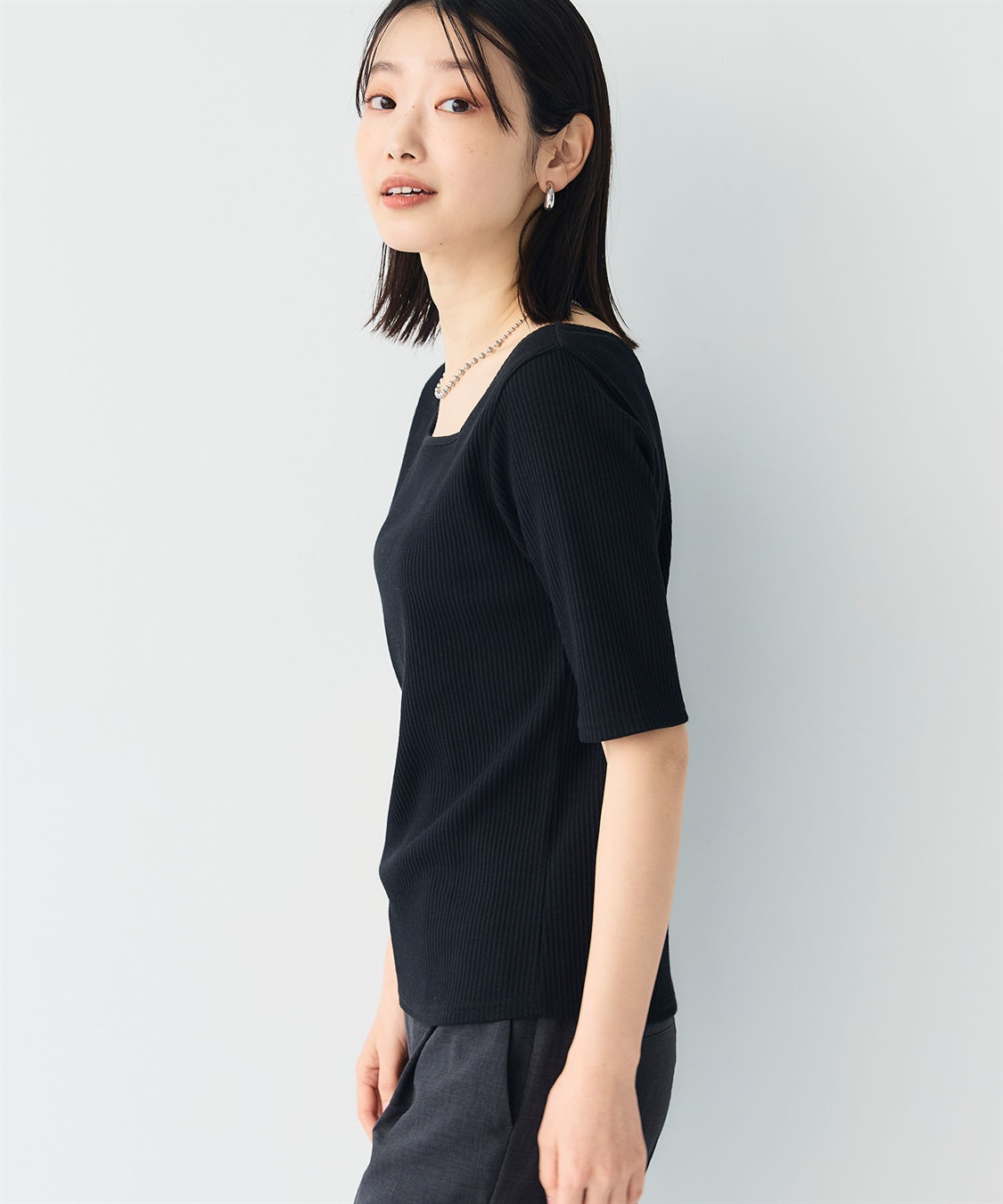 CROSS FUNCTION 《UVカット》エブ楽 前後2wayテレコ５分袖Tシャツ_sub_13