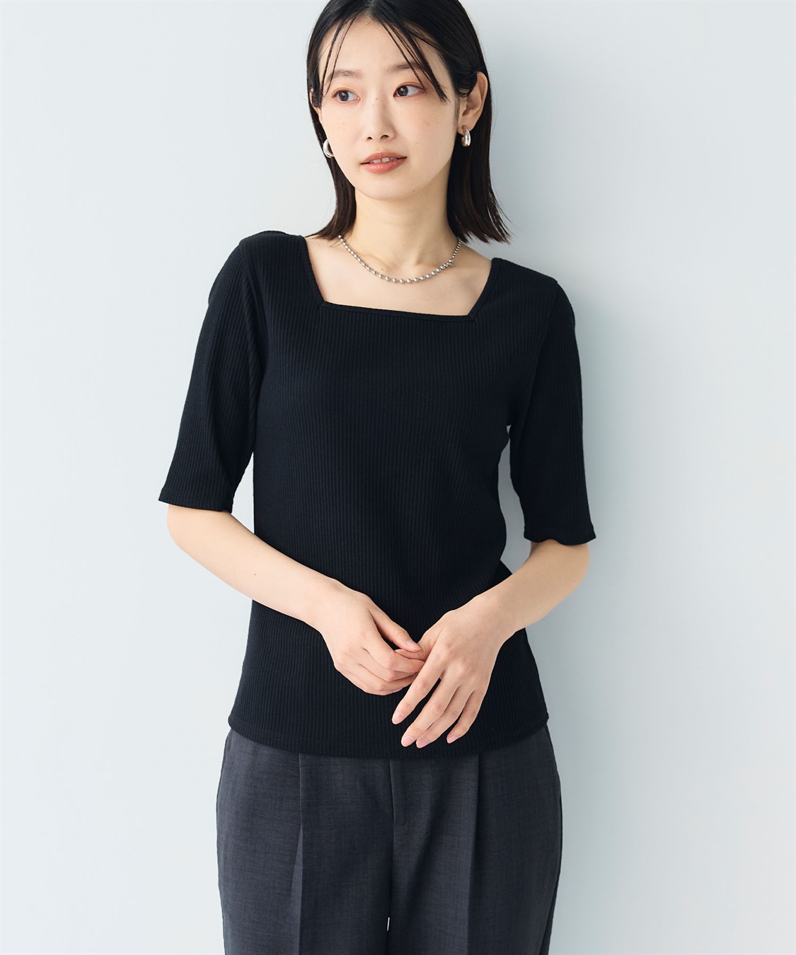 CROSS FUNCTION 《UVカット》エブ楽 前後2wayテレコ５分袖Tシャツ_sub_15