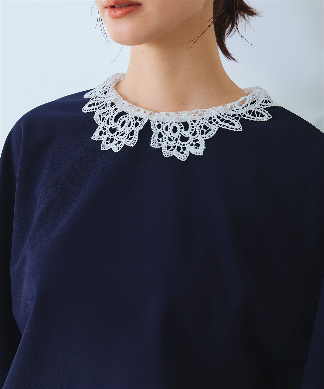 CROSS FUNCTION 《ストレッチ》サマ美え レース衿ジョーゼットバルーンスリーブトップス_sub_27