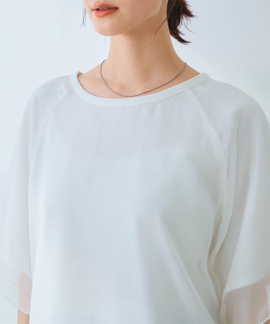 CROSS FUNCTION 《マシンウォッシャブル》エブ楽 シフォンレイヤードトップス_sub_25