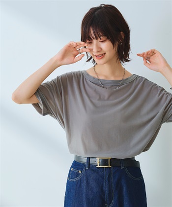 CROSS FUNCTION 《高通気性》エブ楽 セミシアースキンベロアTシャツ_subthumb_3
