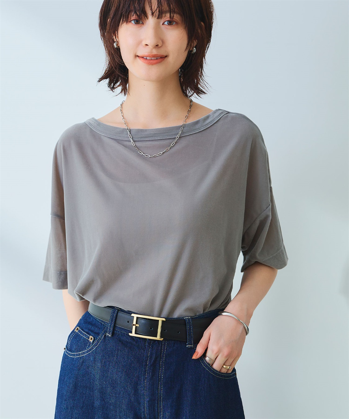 CROSS FUNCTION 《高通気性》エブ楽 セミシアースキンベロアTシャツ_sub_6