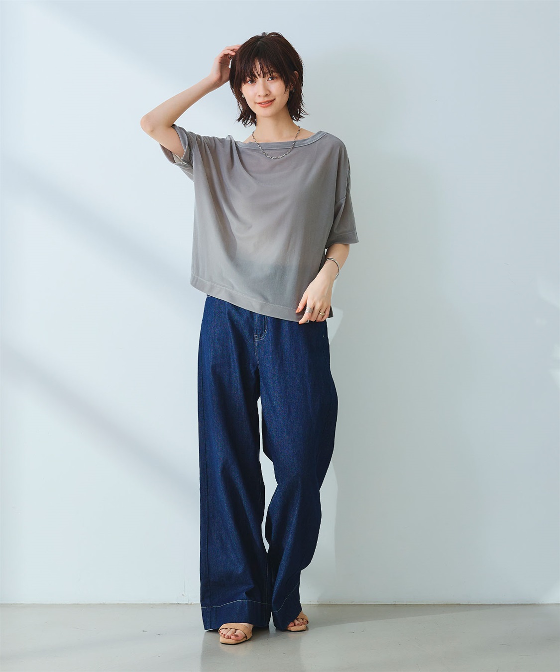 CROSS FUNCTION 《高通気性》エブ楽 セミシアースキンベロアTシャツ_sub_9