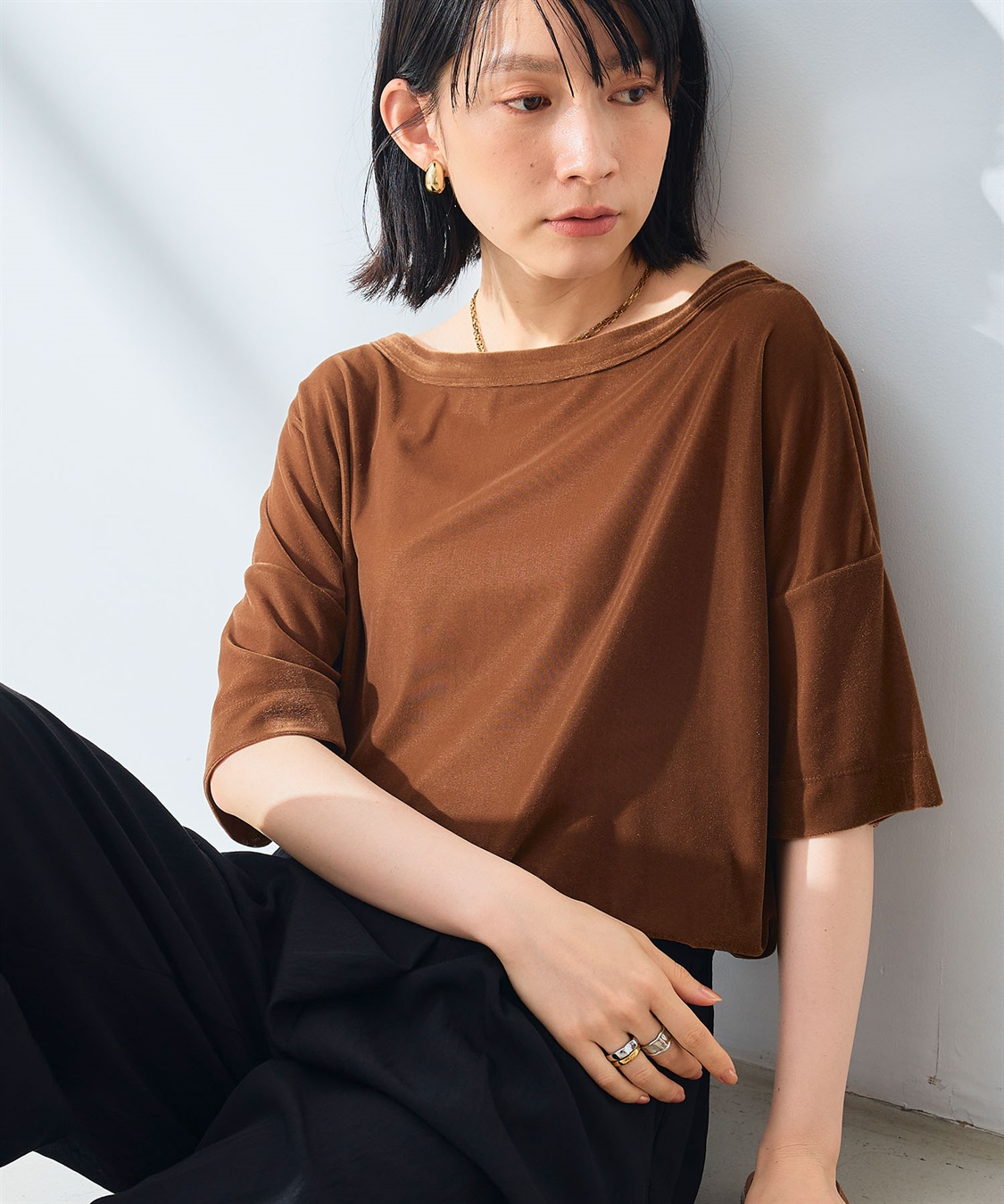 CROSS FUNCTION 《高通気性》エブ楽 セミシアースキンベロアTシャツ_sub_15