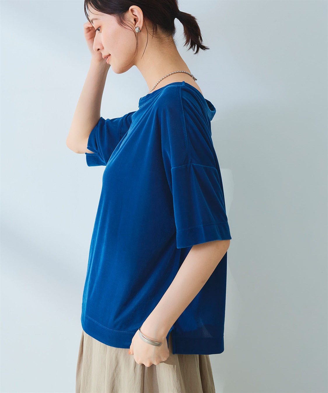 CROSS FUNCTION 《高通気性》エブ楽 セミシアースキンベロアTシャツ_sub_22