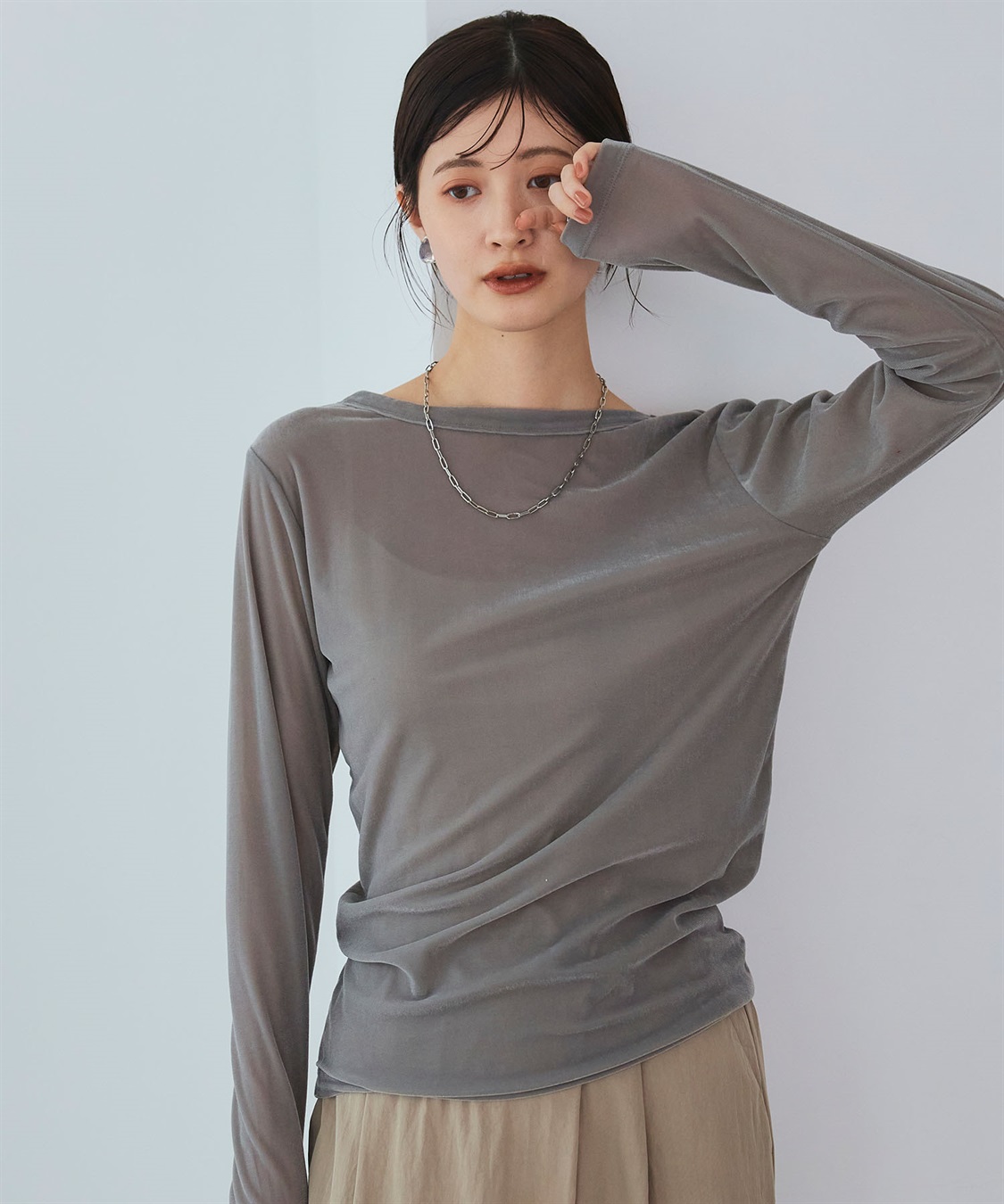 CROSS FUNCTION 《高通気性》エブ楽 2wayスキンベロアトップス_sub_1