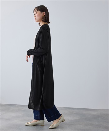 CROSS FUNCTION 《洗える》エブ楽 シアーVロングカーディガン_subthumb_17