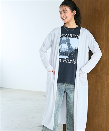 CROSS FUNCTION 《洗える》エブ楽 シアーVロングカーディガン_subthumb_20