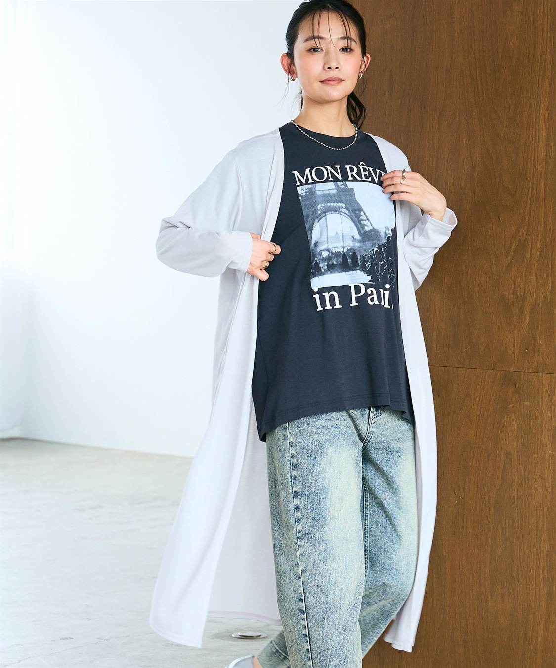 CROSS FUNCTION 《洗える》エブ楽 シアーVロングカーディガン_sub_21