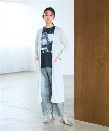 CROSS FUNCTION 《洗える》エブ楽 シアーVロングカーディガン_subthumb_24