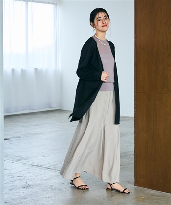 CROSS FUNCTION 《洗える》エブ楽 シアーVミドルカーディガン_subthumb_8