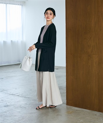 CROSS FUNCTION 《洗える》エブ楽 シアーVミドルカーディガン_subthumb_11