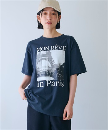 CROSS FUNCTION 《UV・接触冷感》エブ楽 ParisフォトプリントTシャツ_subthumb_20