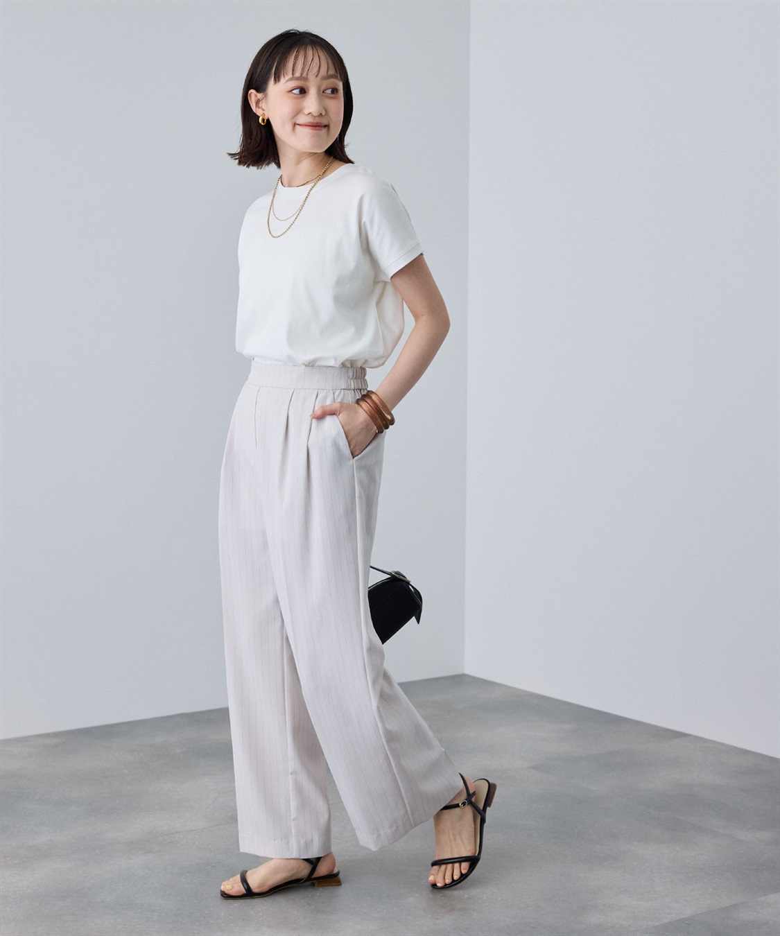 CROSS FUNCTION 《汗染み防止》エブ楽 天竺フレンチスリーブTシャツ_sub_6