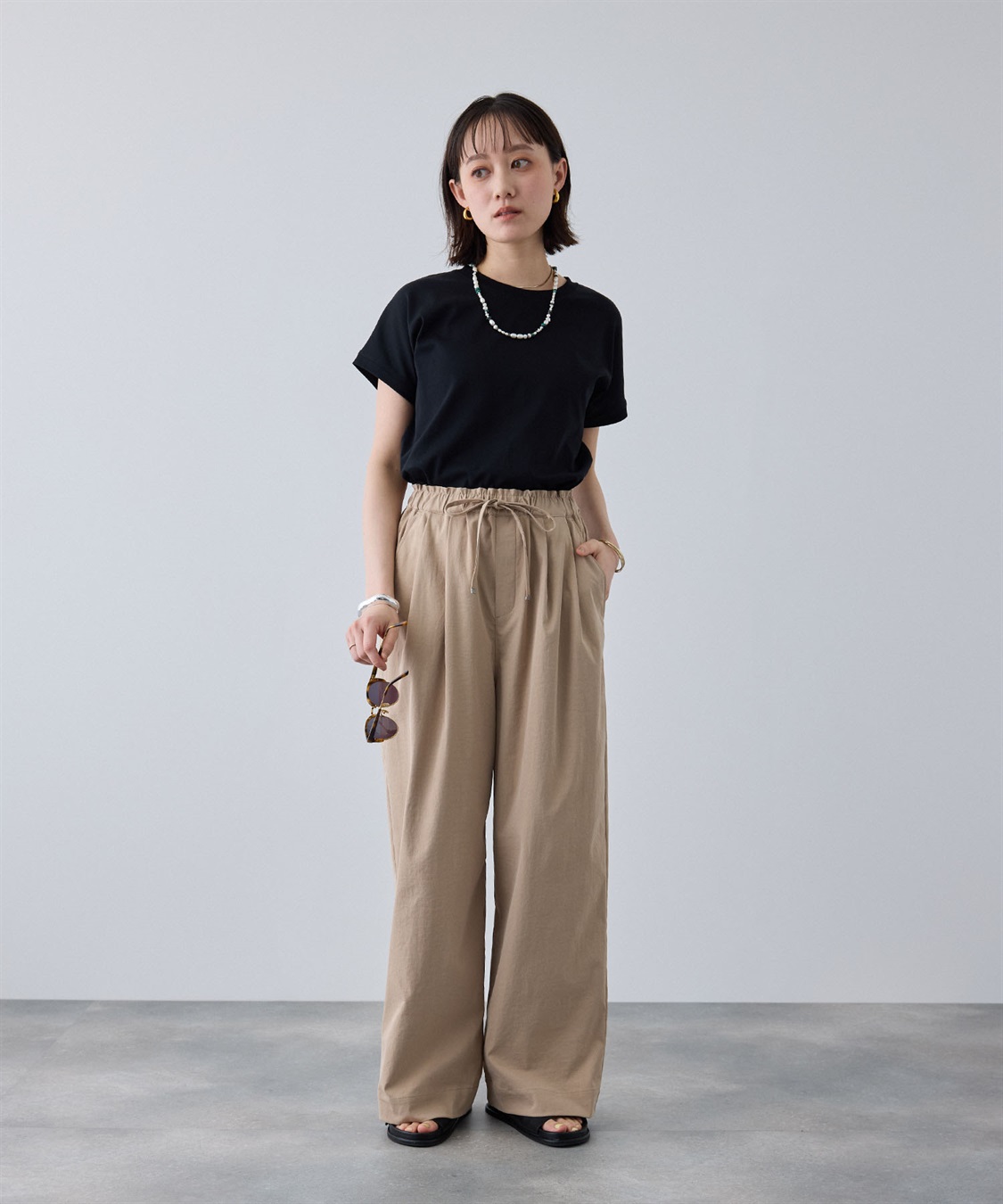 CROSS FUNCTION 《汗染み防止》エブ楽 天竺フレンチスリーブTシャツ_sub_19