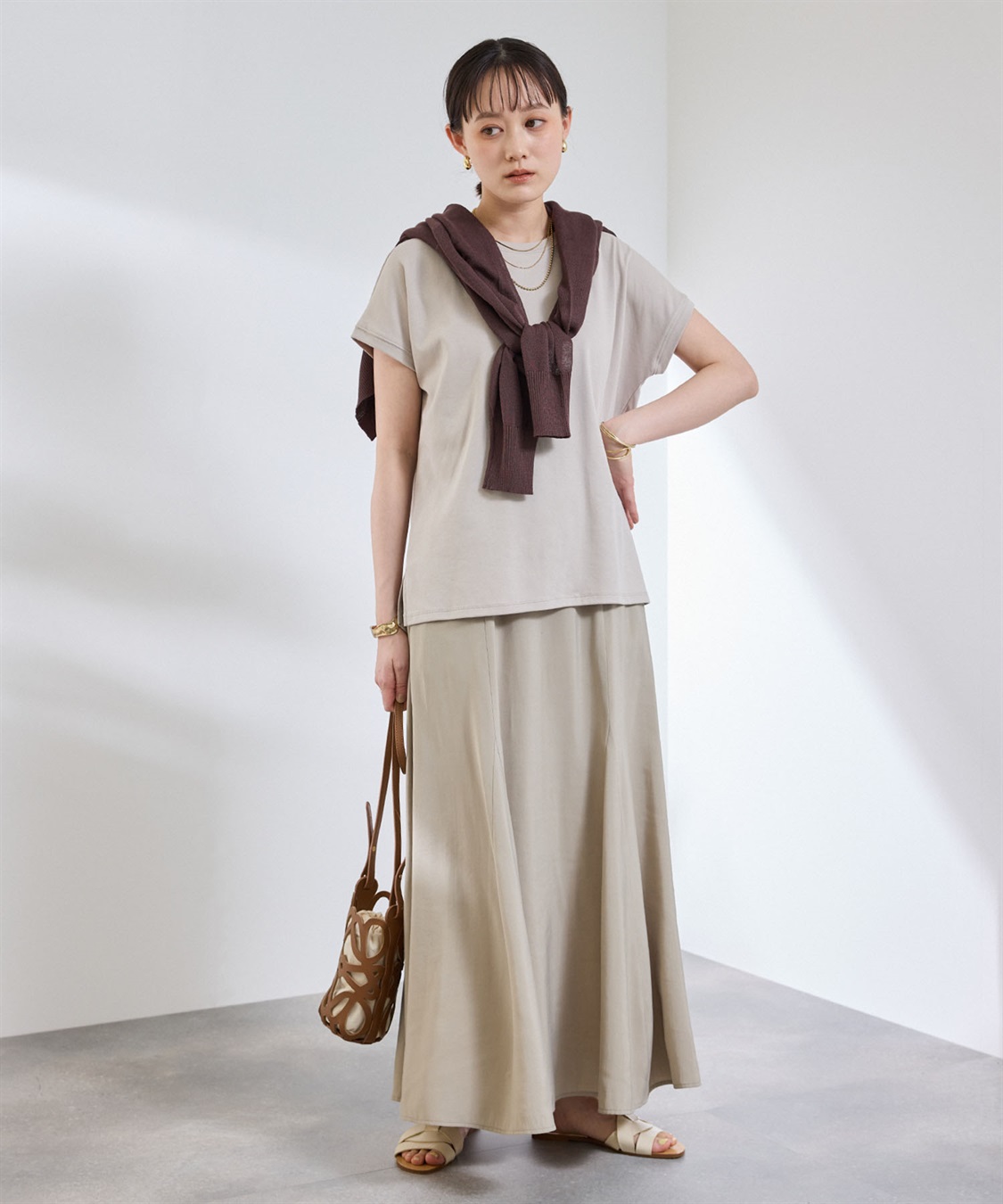 CROSS FUNCTION 《汗染み防止》エブ楽 天竺フレンチスリーブTシャツ_sub_25