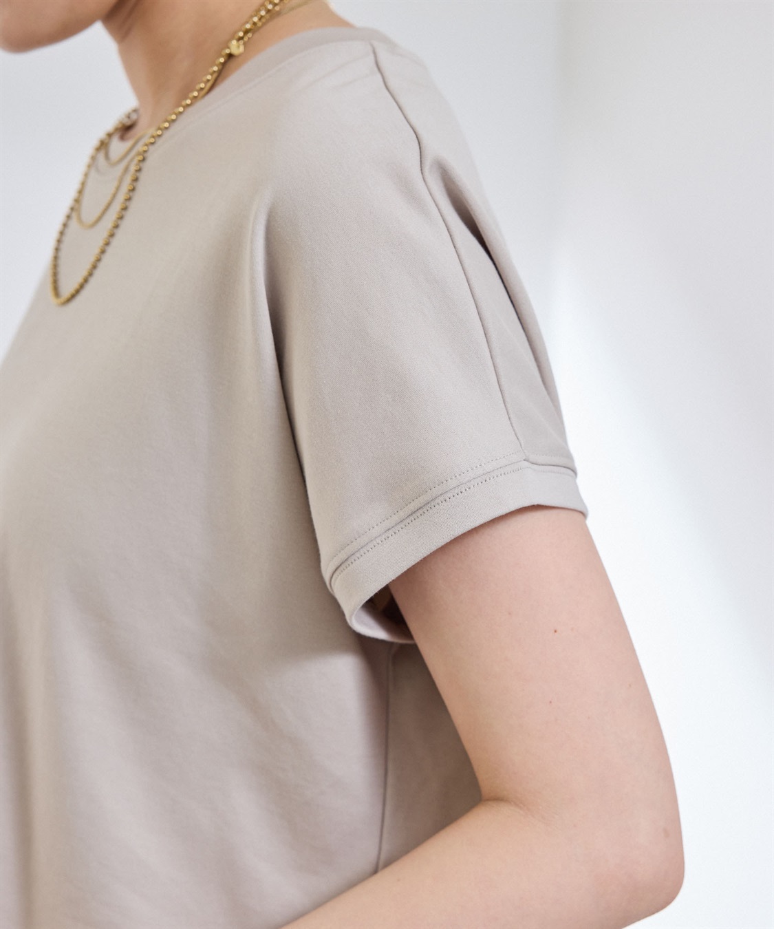 CROSS FUNCTION 《汗染み防止》エブ楽 天竺フレンチスリーブTシャツ_sub_27