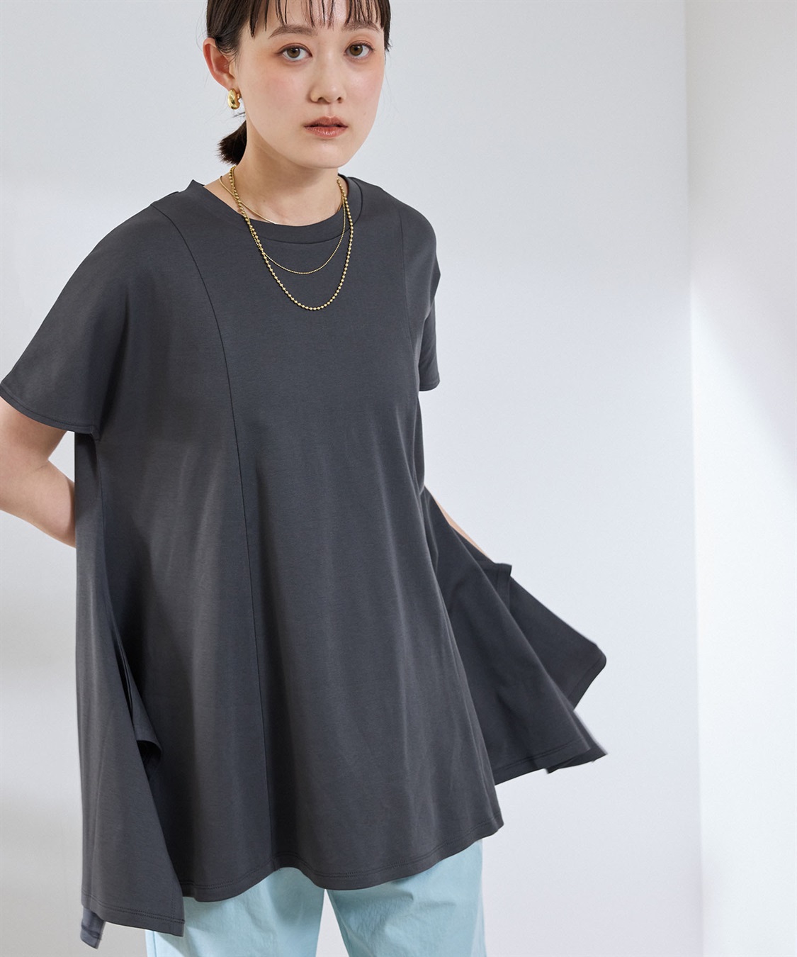 CROSS FUNCTION 《汗染み防止》エブ楽 天竺ベーシックTシャツ_sub_1