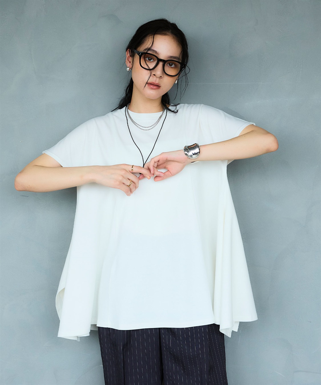 CROSS FUNCTION 《汗染み防止》エブ楽 天竺ベーシックTシャツ_sub_2