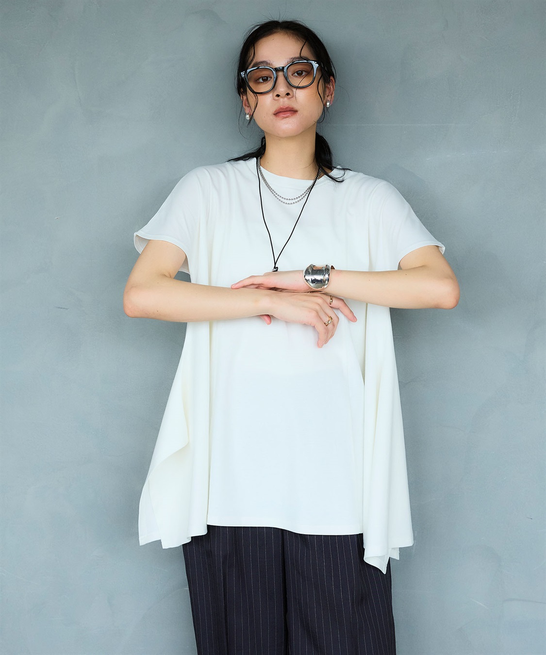 CROSS FUNCTION 《汗染み防止》エブ楽 天竺ベーシックTシャツ_sub_3