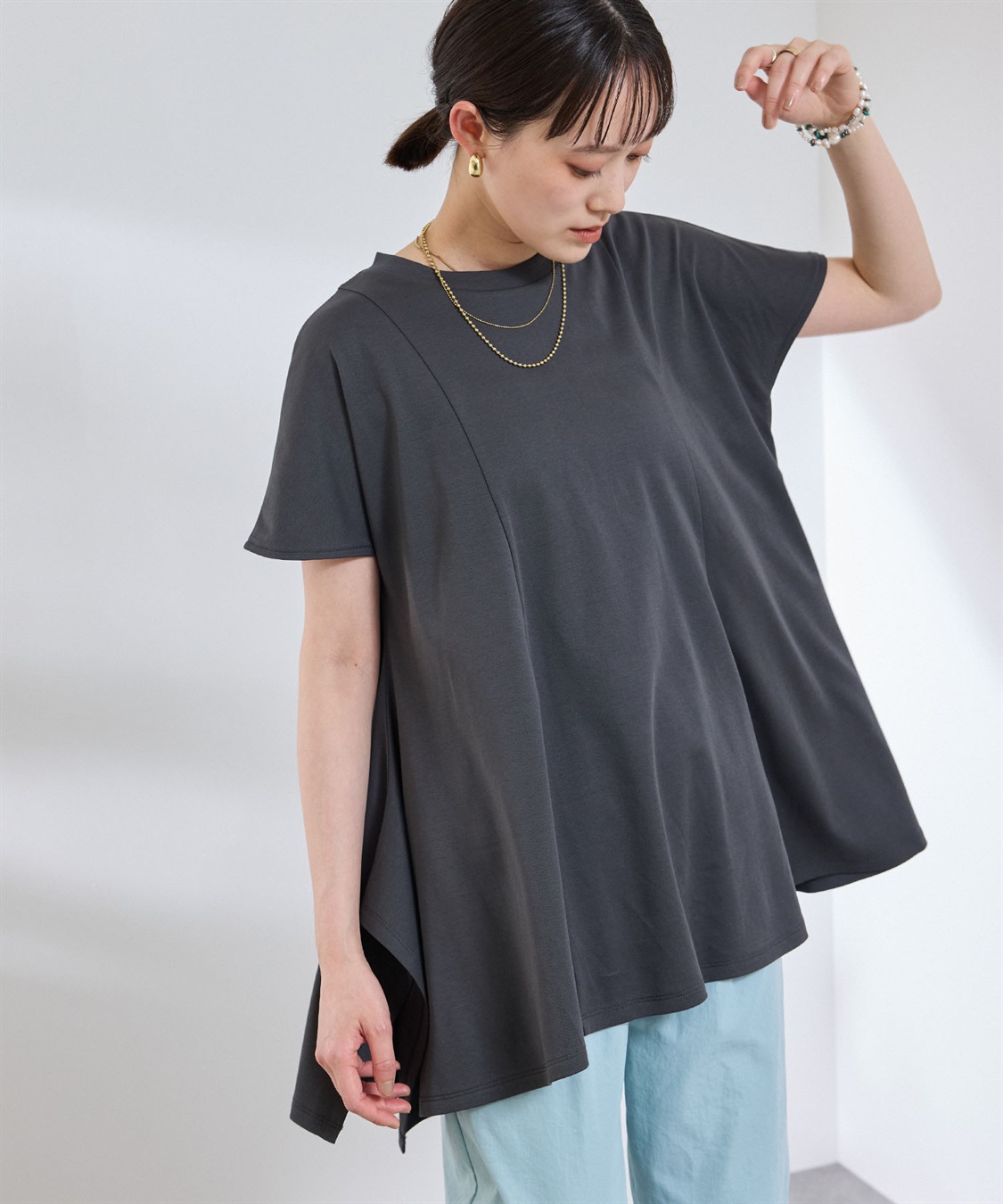 CROSS FUNCTION 《汗染み防止》エブ楽 天竺ベーシックTシャツ_sub_12