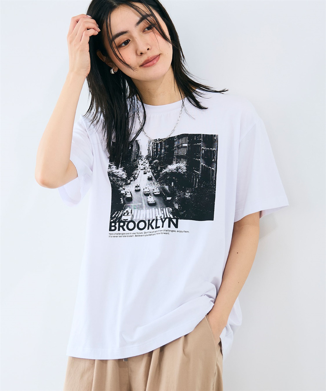 CROSS FUNCTION 《UV・接触冷感》エブ楽 BrooklynフォトプリントTシャツ_sub_1