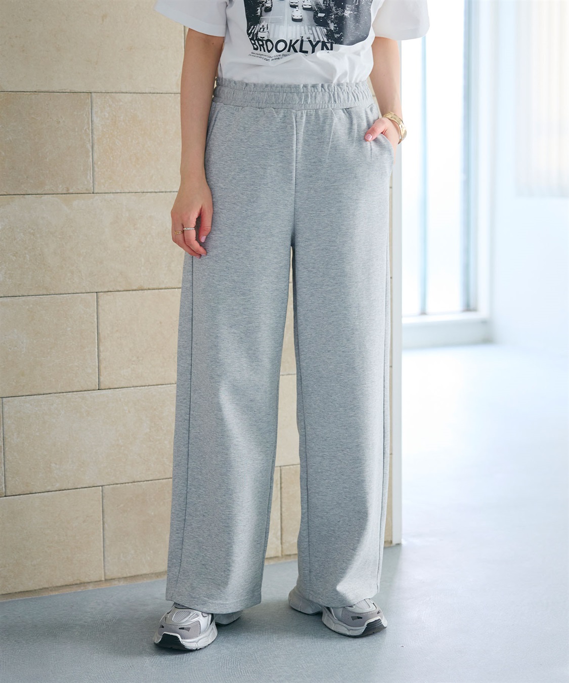 CROSS FUNCTION 《ストレッチ》スウェットワイドパンツ_sub_3