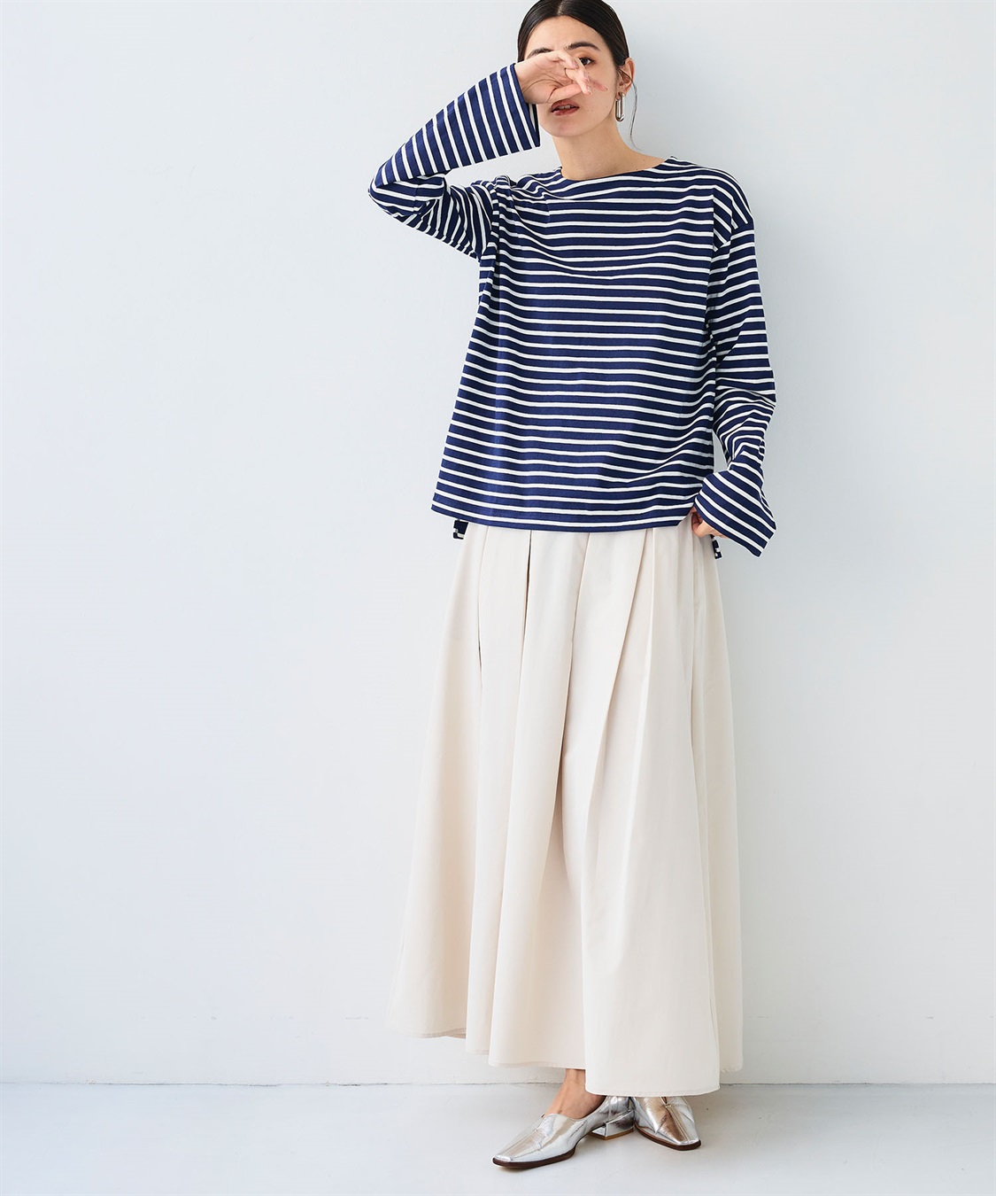 CROSS FUNCTION エブ楽 オーガニックコットンボーダートップス_sub_7