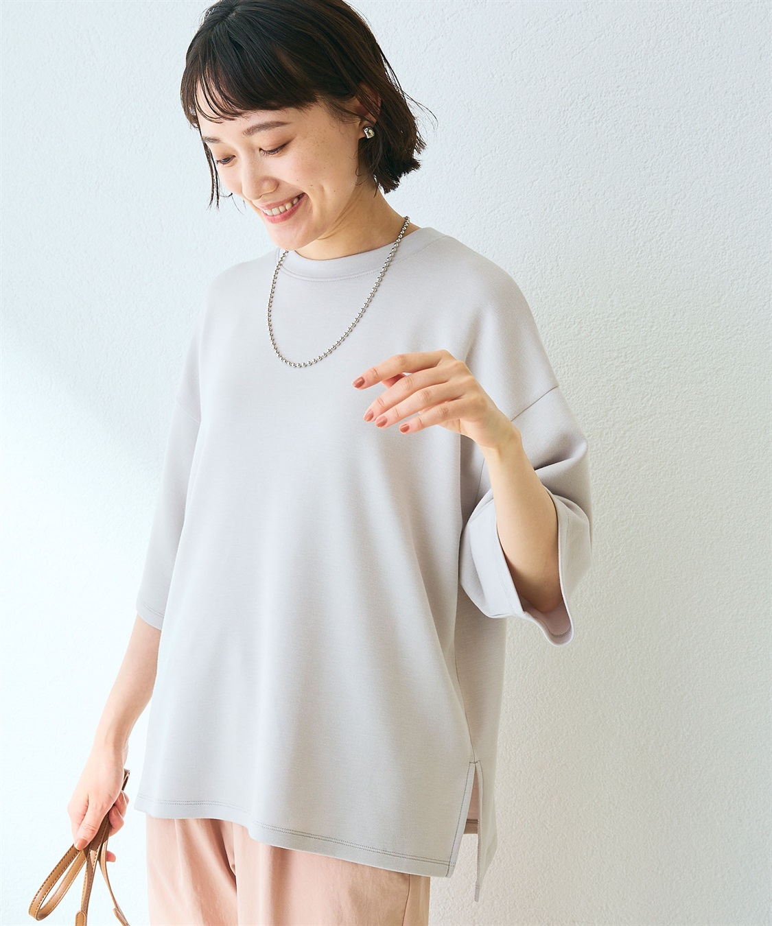 CROSS FUNCTION 《UV/接触冷感》エブ楽 なめらかダンボール ビッグシルエットTシャツ_sub_1