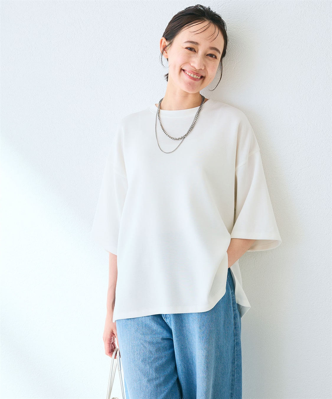 CROSS FUNCTION 《UV/接触冷感》エブ楽 なめらかダンボール ビッグシルエットTシャツ_sub_6