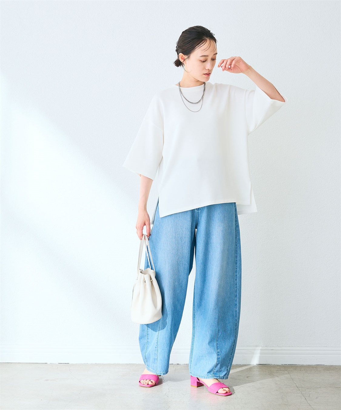 CROSS FUNCTION 《UV/接触冷感》エブ楽 なめらかダンボール ビッグシルエットTシャツ_sub_7