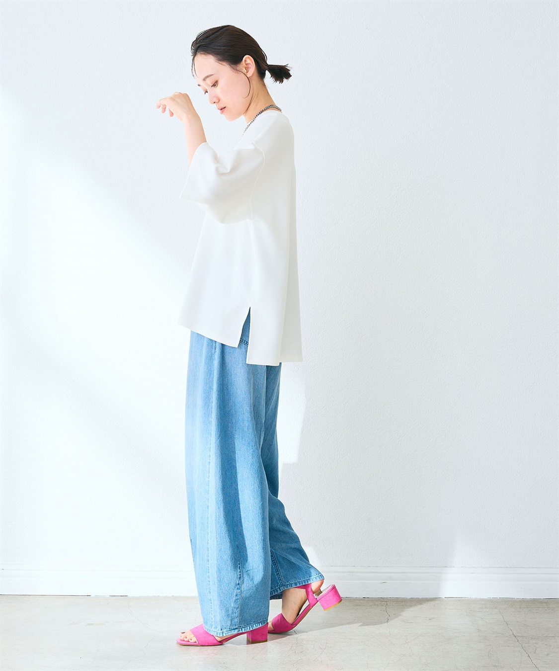 CROSS FUNCTION 《UV/接触冷感》エブ楽 なめらかダンボール ビッグシルエットTシャツ_sub_8