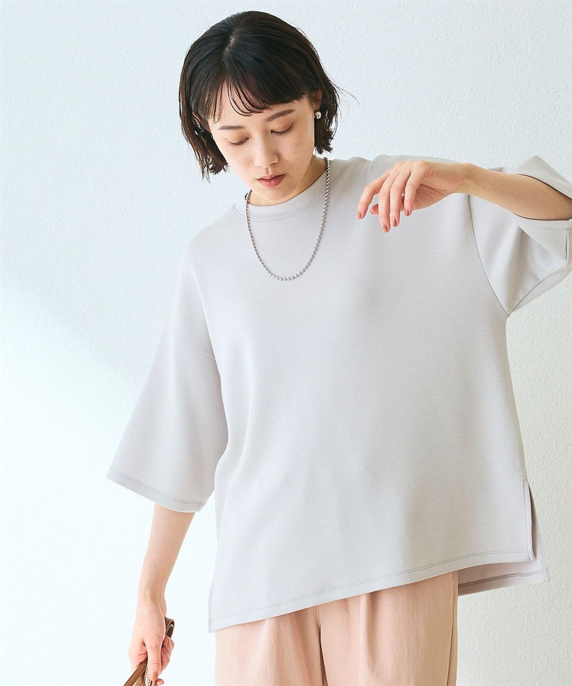 CROSS FUNCTION 《UV/接触冷感》エブ楽 なめらかダンボール ビッグシルエットTシャツ_sub_9