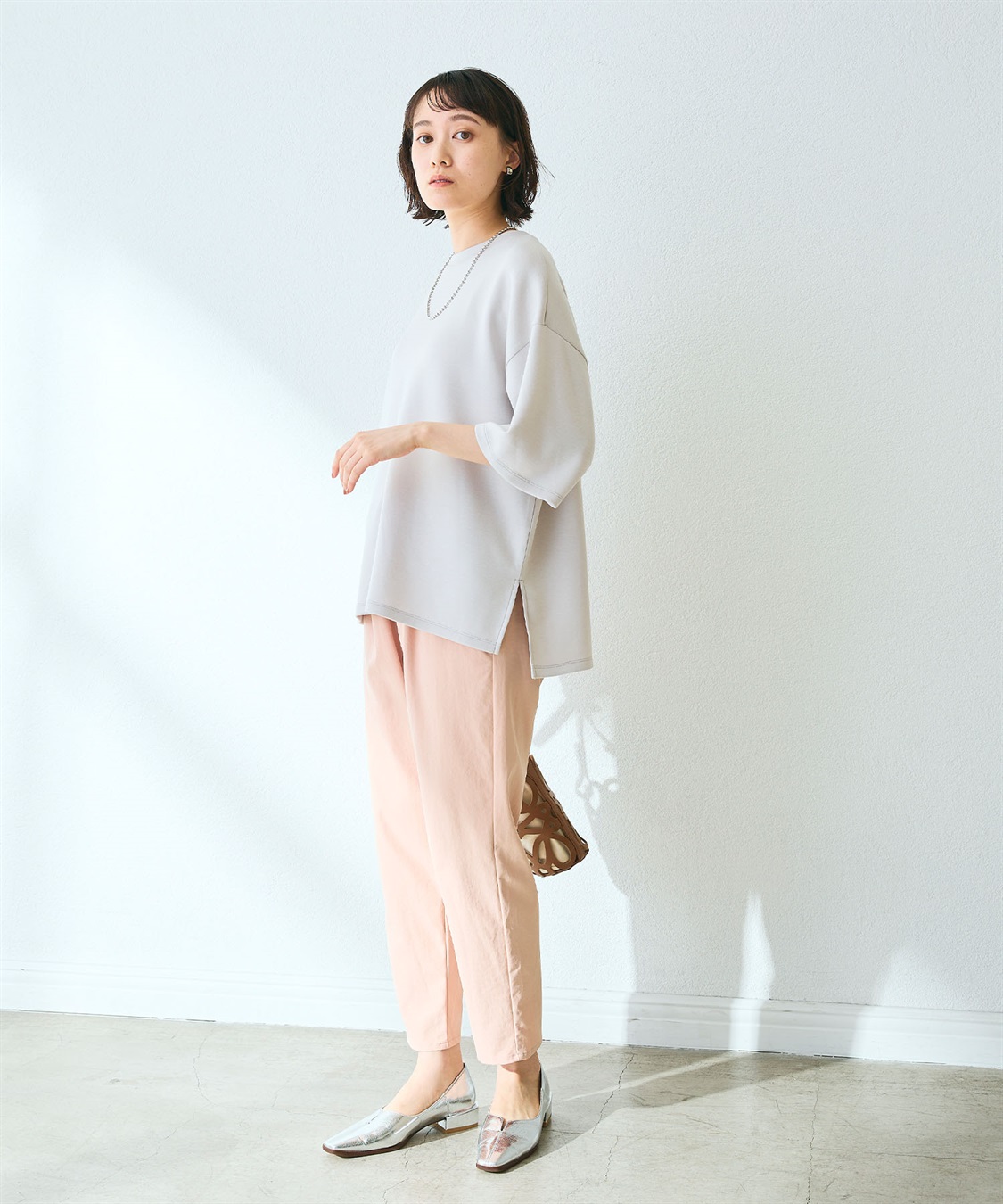 CROSS FUNCTION 《UV/接触冷感》エブ楽 なめらかダンボール ビッグシルエットTシャツ_sub_10