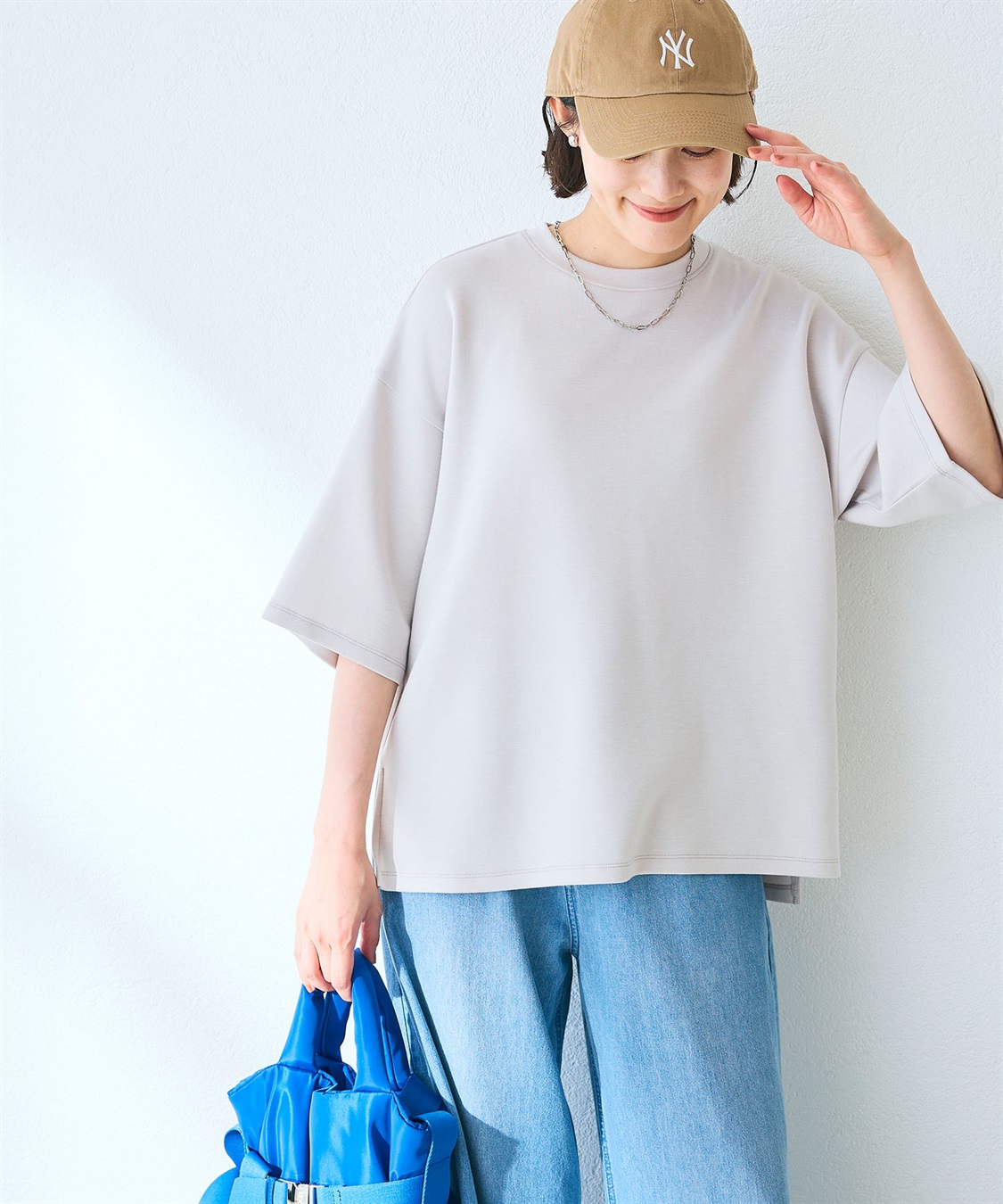 CROSS FUNCTION 《UV/接触冷感》エブ楽 なめらかダンボール ビッグシルエットTシャツ_sub_11