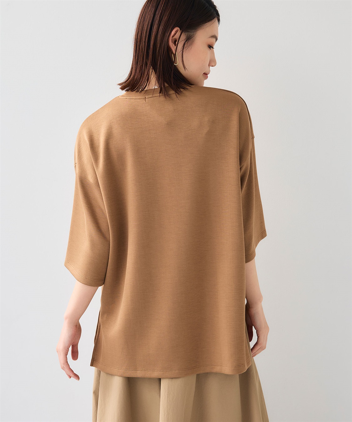 CROSS FUNCTION 《UV/接触冷感》エブ楽 なめらかダンボール ビッグシルエットTシャツ_sub_18