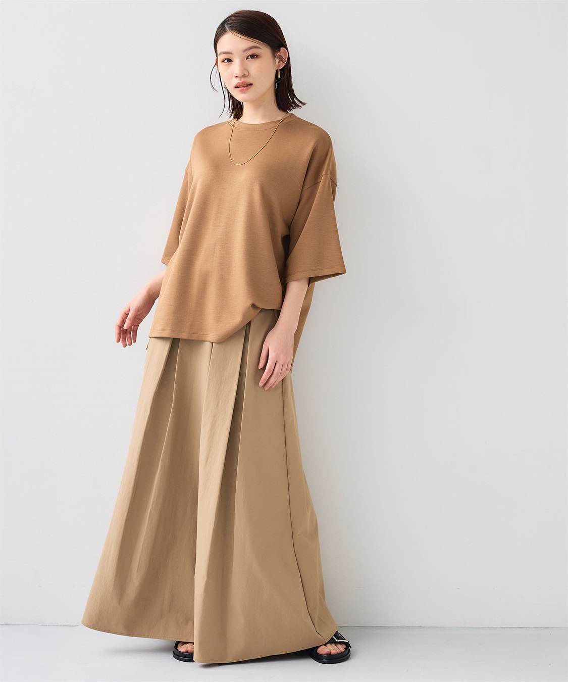 CROSS FUNCTION 《UV/接触冷感》エブ楽 なめらかダンボール ビッグシルエットTシャツ_sub_19