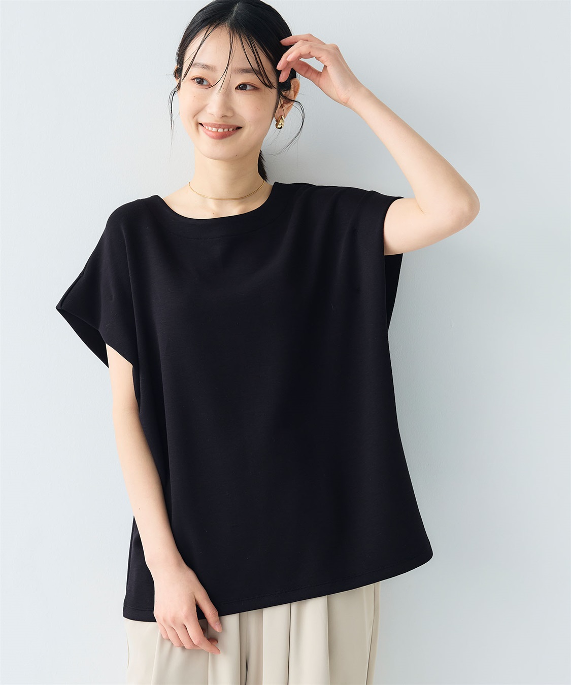 CROSS FUNCTION 《UV/接触冷感》エブ楽 なめらかダンボール フレンチスリーブドルマンTシャツ_sub_11