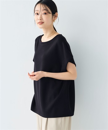 CROSS FUNCTION 《シワになりにくい》エブ楽 なめらかダンボール フレンチスリーブドルマンTシャツ_subthumb_12