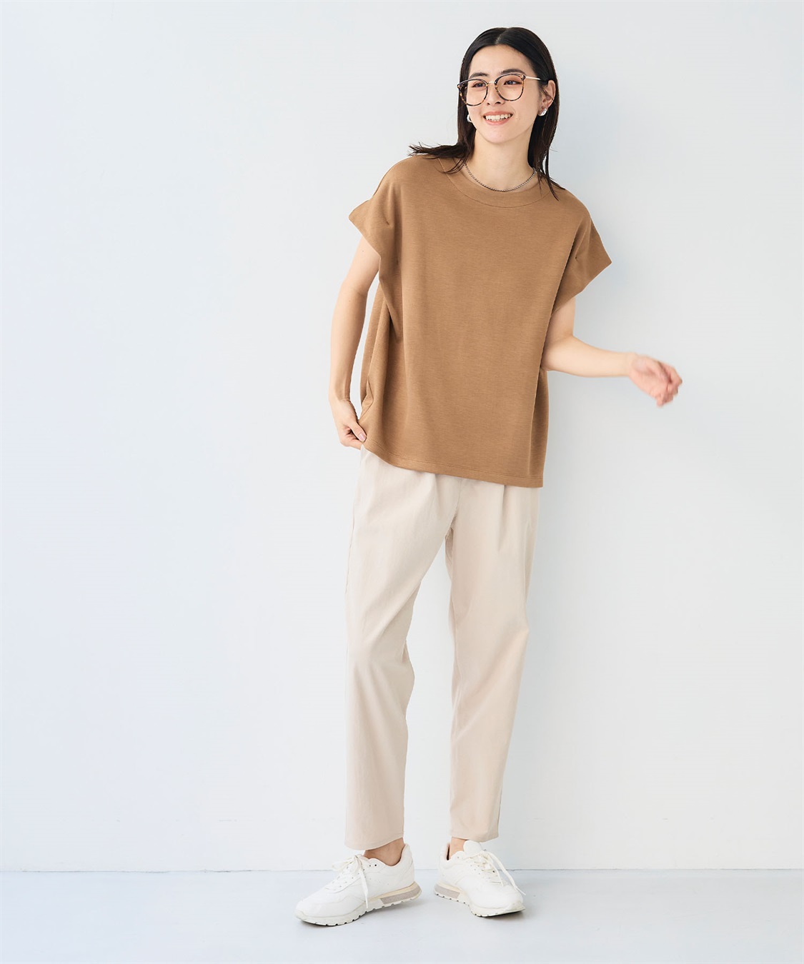 CROSS FUNCTION 《UV/接触冷感》エブ楽 なめらかダンボール フレンチスリーブドルマンTシャツ_sub_18