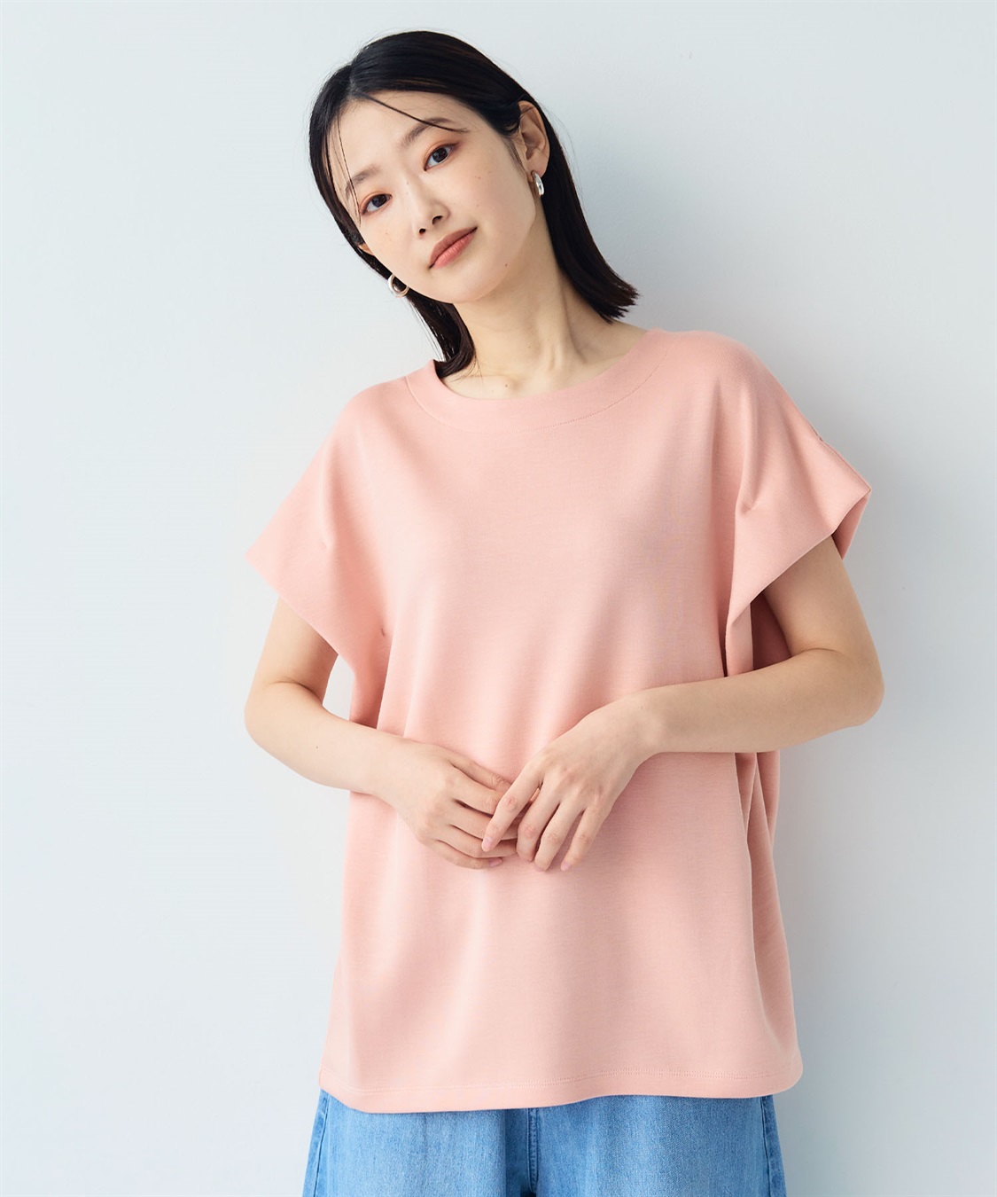 CROSS FUNCTION 《UV/接触冷感》エブ楽 なめらかダンボール フレンチスリーブドルマンTシャツ_sub_21