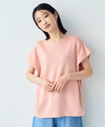 CROSS FUNCTION 《シワになりにくい》エブ楽 なめらかダンボール フレンチスリーブドルマンTシャツ_subthumb_21