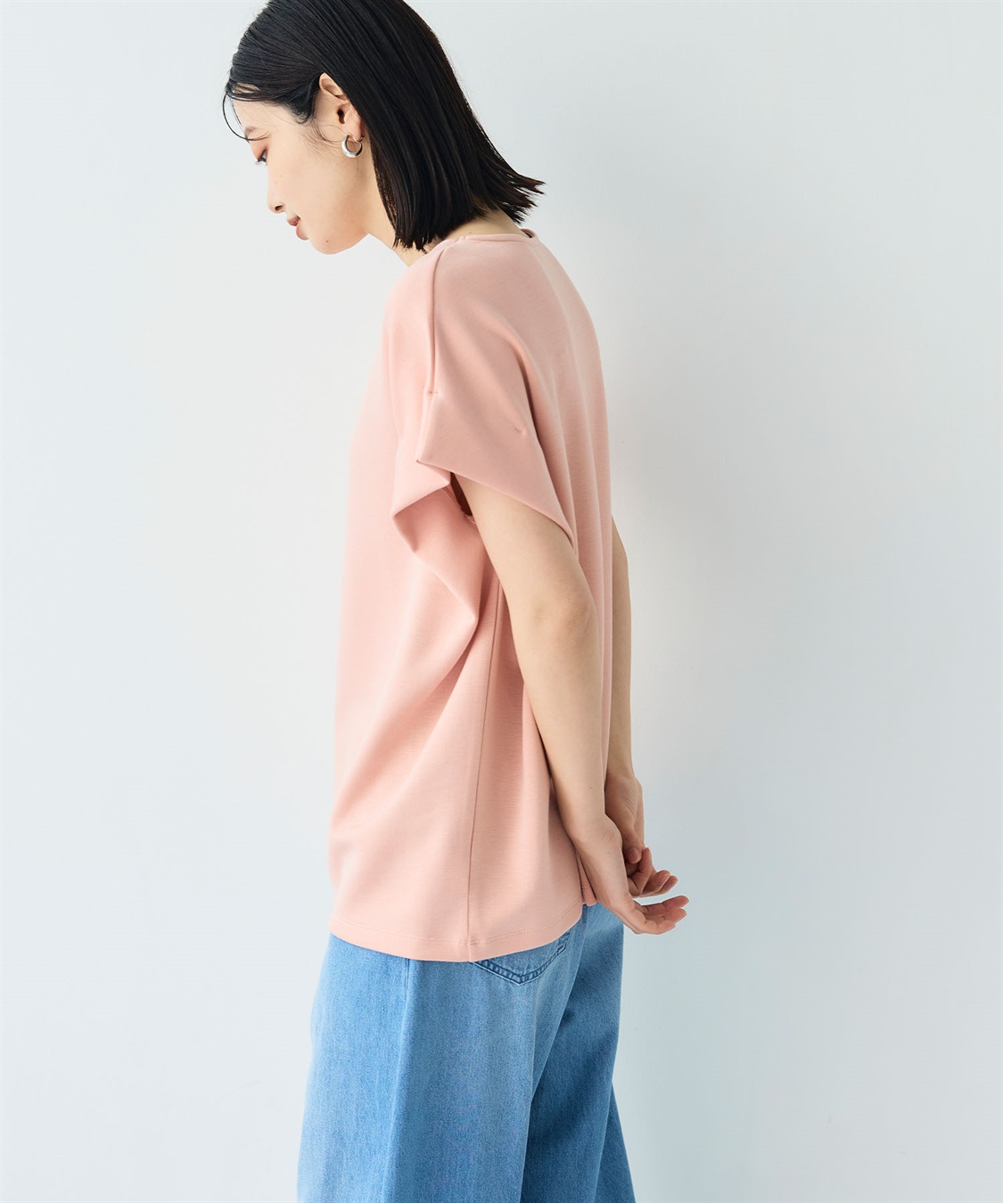 CROSS FUNCTION 《UV/接触冷感》エブ楽 なめらかダンボール フレンチスリーブドルマンTシャツ_sub_22